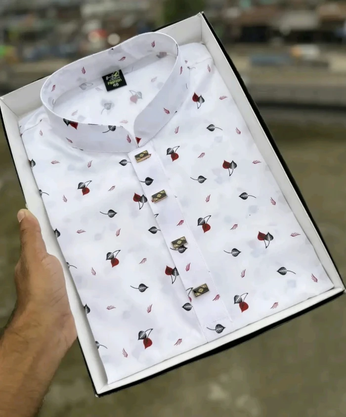 কটন পান পাতা সাদা উপরের লাল 301